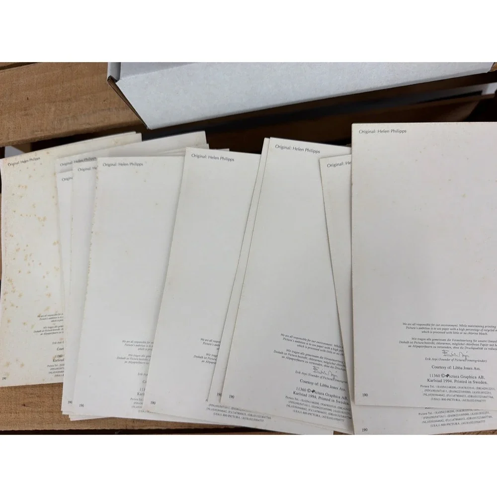 Vintage 1994 Christmas Cards Helen Philipps Floral Mistletoe 7 Boxes of 15 As Is
